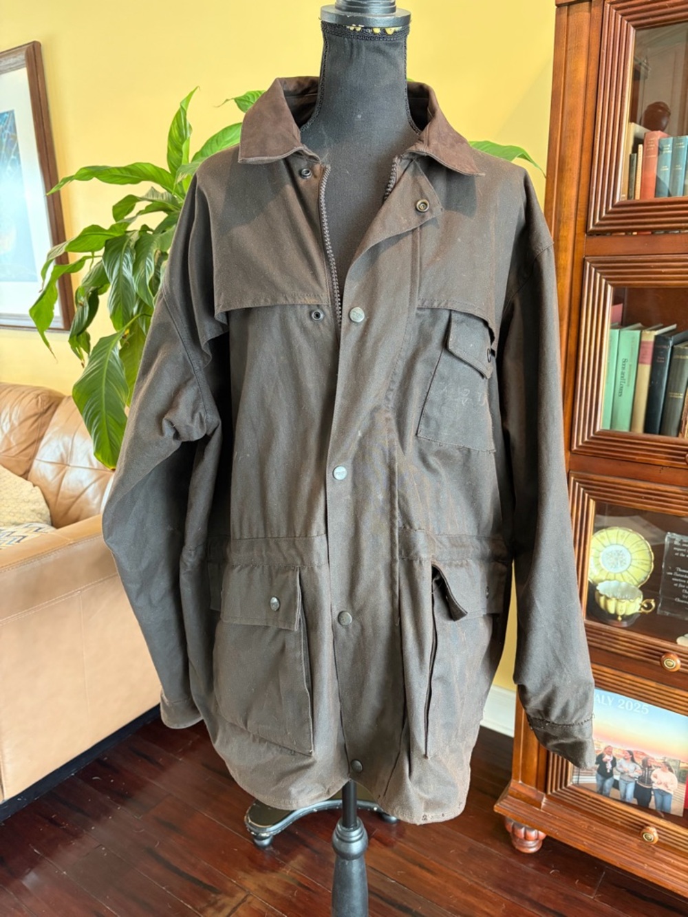 Foxfire Outback Trail “Aussie Pathfinder” Jacket, Waxed Oilskin - Size Large. View 2